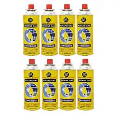 8 X BUTANE GAS BOTTLES