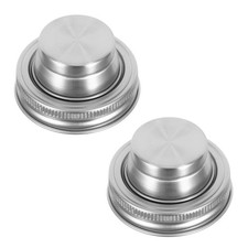 2Pcs Mason Jar Shaker Lid Stainless Steel Cocktail Cover for Pepper and Salt
