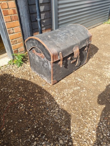 Antique steamer pirate chest - pirate,