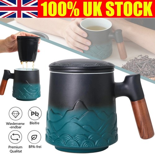 480ml tea mug embossed - embossed, ceramic