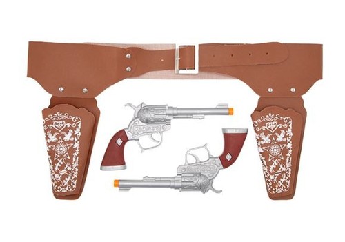 Cowboy guns with brown belt - cowboy,