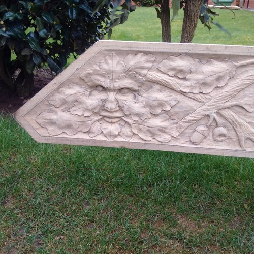 Oak green man carved - oak,