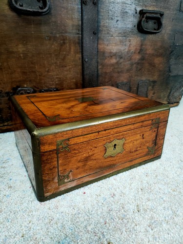 Antique wooden brass inlaid - antique,