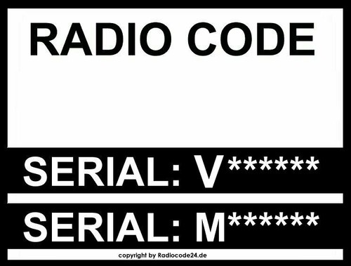 Radio code fits - ford, m
