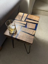 Handmade Dark walnut and Blue