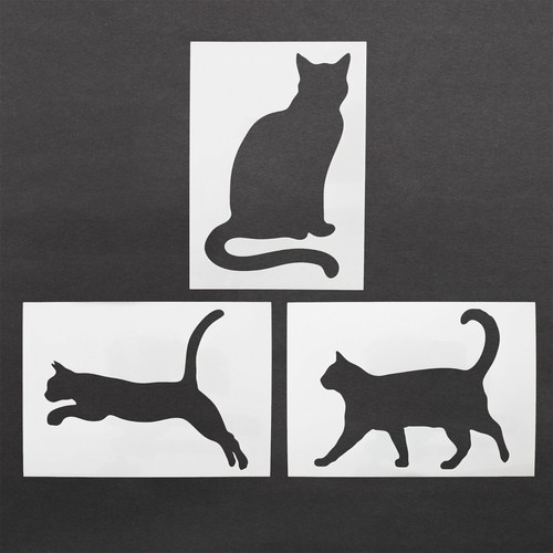 Cat stencil cats kittens mylar - stencil,