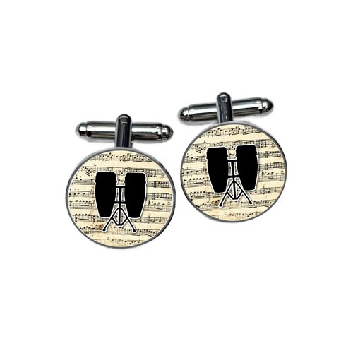 Conga drums cufflinks unique - conga, cufflinks.