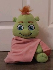 Shrek The Third Baby Girl Ogre 10” Soft Plush Pink Nappy & Blanket Dreamworks