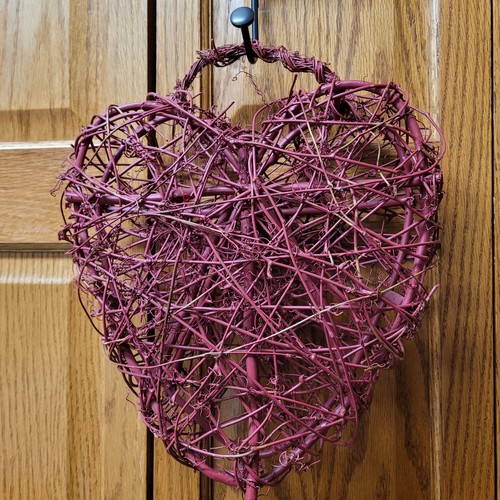 Woven wicker large red - large,