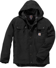 Carhartt 103826 Washed Duck Bertlett Jacket Sherpa Lined Winter Jacket XL Black