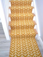 Long Stair Rug Bespoke Modern Waterfall Herringbone Carpet Runner For Stairs NI