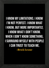 Brock Lesnar Quotes Framed