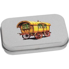 'Vintage Romany Caravan' Metal Hinged Tin / Storage Box (TT050857)