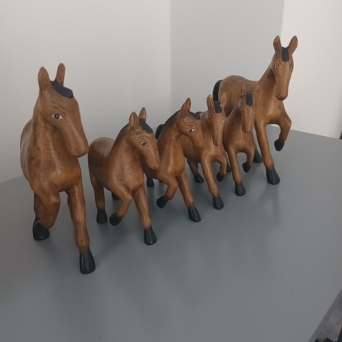 Hand carved wooden - wooden, horse