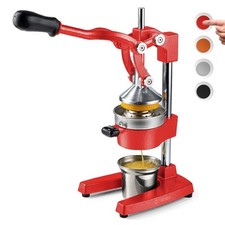 Eurolux Cast Iron Citrus Juicer Commercial Grade Manual Hand Press Squeeze - Red