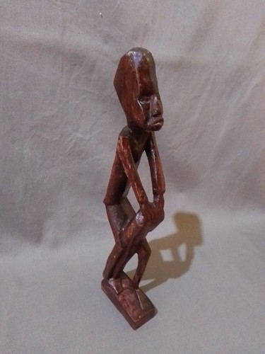 Vintage hand carved wooden man - vintage,