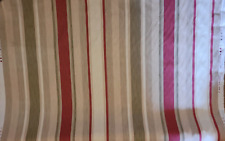 Laura Ashley Raspberry Lichen Awning Stripe 2005 Curtain Fabric 200cm x 137cm