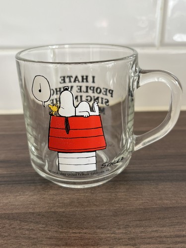 Vintage peanuts snoopy glass - vintage,
