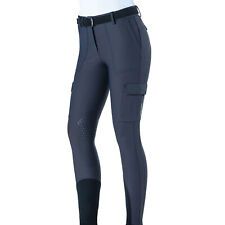 Equiline Women"s Ecidek Knee Grip Ladies Breeches - Blue EU 42 (1218 V1)