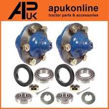 2x Front Wheel Hubs & Bearing Kit for Ford New Holland 7840 7910 8210 Tractor