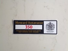 Howard Rotavator  Rotovator 350 early belt guard sticker