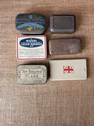 Vintage tins job lot - tins,