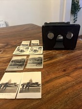 Vintage Folding Pocket Stereoscope - 3D Photo Stereo Viewer with photographs