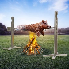 40KG Spit Hog Roaster Barbecue BBQ Lamb Goat Rotisserie Spit Roast Grill Steel