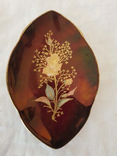 Carlton ware red lustre pin - ware,