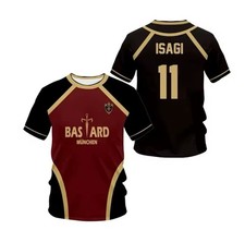 ⚽️🔥Blue Lock Cosplay Football Costume Isagi Yoichi BM Nagi T-shirt Soccer Anime