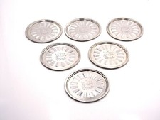 JENSEN RARE SUITE 6 SOLID SILVER COASTERS DENMARK ORIGIN
