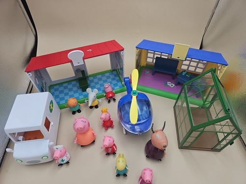 Peppa pig school and - pig, hospital