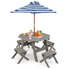 Kids Wooden Picnic Table Set