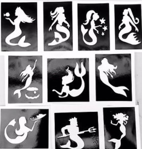 Mermaid merman stencils - , x10