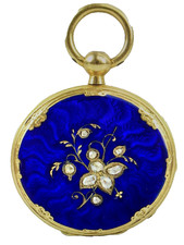 Patek Philippe Fob Pocket Watch 18ct Gold Guilloche Enamel Diamond handcrafts
