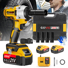 1000Nm Cordless Electric Impact Wrench Drill Gun Ratchet Driver + 1/2 Battery UK