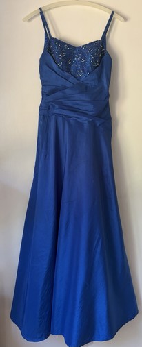 Royal blue beaded bodice prom - blue, prom/