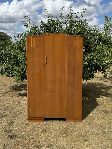 Vintage art deco oak - vintage, wardrobe