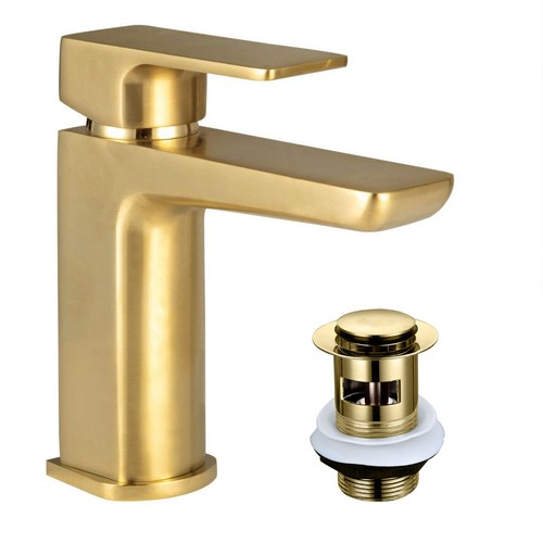 Curve brushed brass - brushed, basin