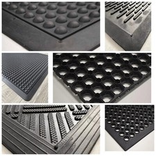 Large Rubber Mats Heavy Duty Ring Matting Entrance Big Safety Workplace Outdoor