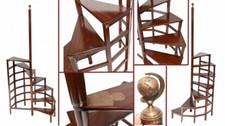 Regency Library Ladder English Mahogany Book Study Furniture