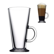 2 x Tall Latte Glasses Clear