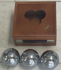 3X OBUT PÉTANQUE BALLS BOULES MATCH 720G H29 WITH ORIG BOX COMPETITION FRANCE