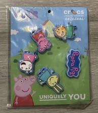 Peppa Pig Shoe Snap Charms 5-Pack , Jibbitz for Crocs