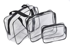 3 pcs Clear Transparent Bag