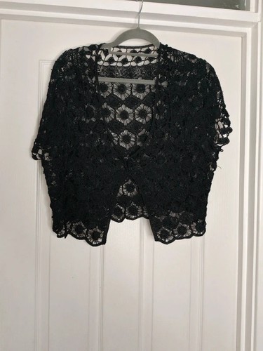 Marks spencer black crochet - &,
