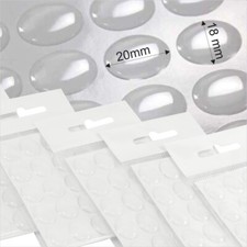 20x18mm Oval Clear Stickers