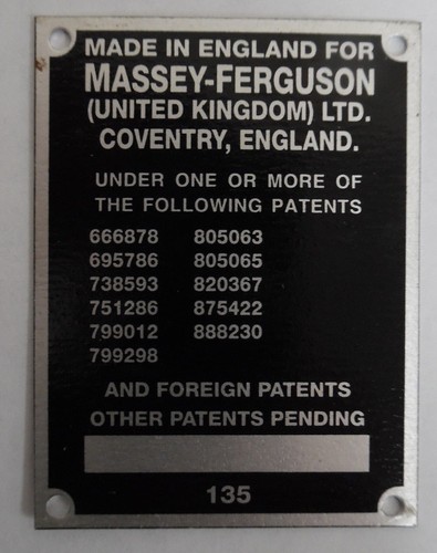 Serial number plate - serial,