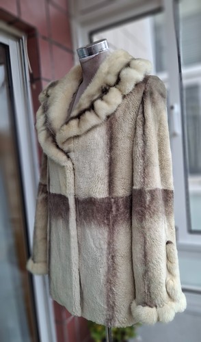 Genuine fur coat sheared