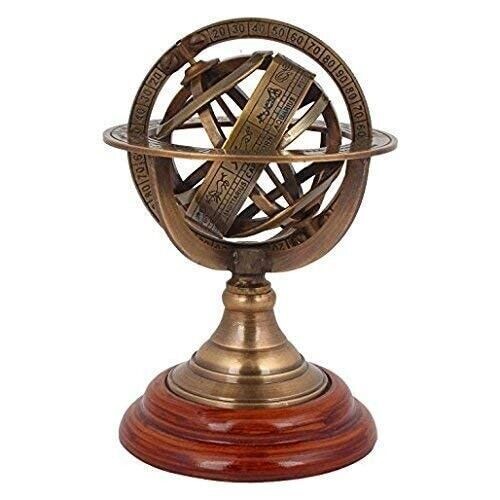 Brass nautical armillary - brass,